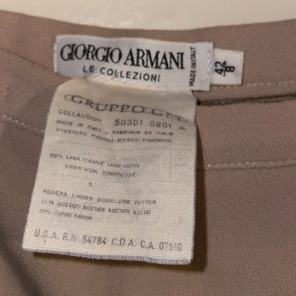 Vintage Giorgio Armani Wool Skirt - Picture 2 of 7